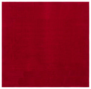 Safavieh Loft Oval Polyester Area Rug Solid Tonal Washable Pile for Bedroom or Living Room Red 8'-0" x 8'-0" - B LFT315Q-8SQ