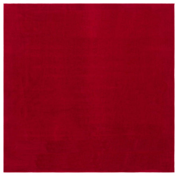 Safavieh Loft Oval Polyester Area Rug Solid Tonal Washable Pile for Bedroom or Living Room Red 8'-0" x 8'-0" - B LFT315Q-8SQ