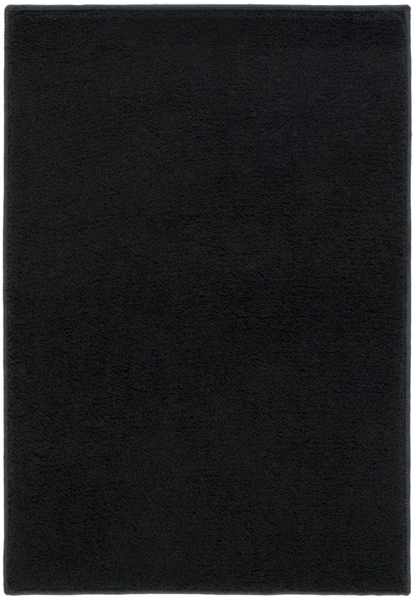 Safavieh Loft Elegant Area Rug – Modern Solid Design, Durable Polyester, Washable, Slip-resistant Backing Black Polyester Lft315z-213