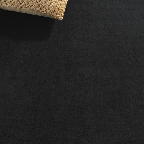 Safavieh Loft Oval Polyester Area Rug Solid Tonal Washable Pile for Bedroom or Living Room Black 2'-0" x 3'-0" LFT315Z-2