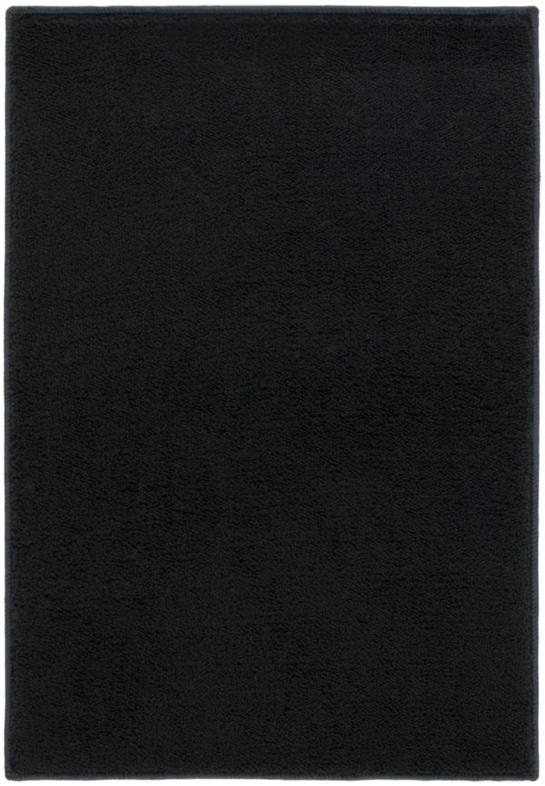 Safavieh Loft Oval Polyester Area Rug Solid Tonal Washable Pile for Bedroom or Living Room Black 2'-0" x 3'-0" LFT315Z-2