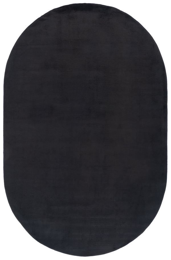 Safavieh Loft Elegant Area Rug – Modern Solid Design, Durable Polyester, Washable, Slip-resistant Backing Black Polyester Lft315z-213