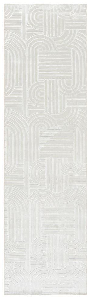 Safavieh Loft Ivory Round Rug — Low‑Pile, Stain‑Resistant Polyester For Modern Rooms, Soft Neutral Anchor 6'-0" x 6'-0" LFT601A-6R