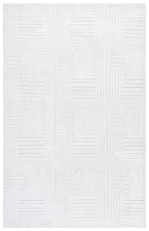 Safavieh Loft Ivory Round Rug — Low‑Pile, Stain‑Resistant Polyester For Modern Rooms, Soft Neutral Anchor 6'-0" x 6'-0" LFT601A-6R