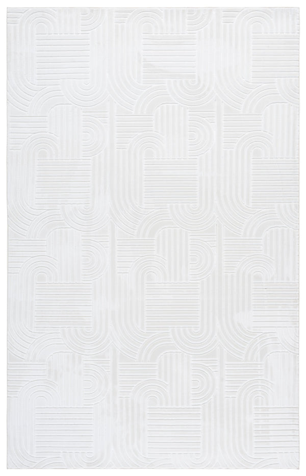 Safavieh Loft Ivory Round Rug — Low‑Pile, Stain‑Resistant Polyester For Modern Rooms, Soft Neutral Anchor 6'-0" x 6'-0" LFT601A-6R