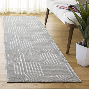 Safavieh Loft Greige Area Rug — Low-Profile Durable Polyester Power-Loomed Accent Rug For Modern Rooms 6'-0" x 9'-0" LFT601F-6
