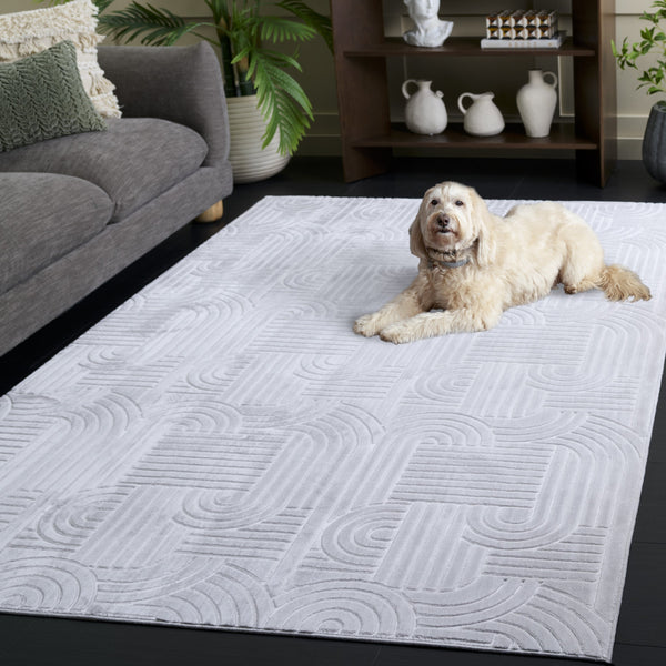 Safavieh Loft Greige Area Rug — Low-Profile Durable Polyester Power-Loomed Accent Rug For Modern Rooms 6'-0" x 9'-0" LFT601F-6
