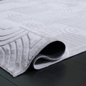 Safavieh Loft Greige Area Rug — Low-Profile Durable Polyester Power-Loomed Accent Rug For Modern Rooms 6'-0" x 9'-0" LFT601F-6
