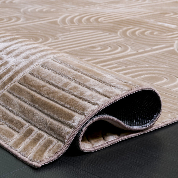 Safavieh Loft Light Brown Area Rug Low Profile 100% Polyester Power-Loomed Durable Stain-Resistant Accent Rug 3'-0" x 5'-0" LFT601T-3