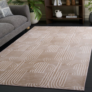 Safavieh Loft Light Brown Runner Rug For Hallways — Low‑Profile Power‑Loomed Polyester, Durable & Soft Underfoot 2'-3" x 8'-0" LFT601T-28