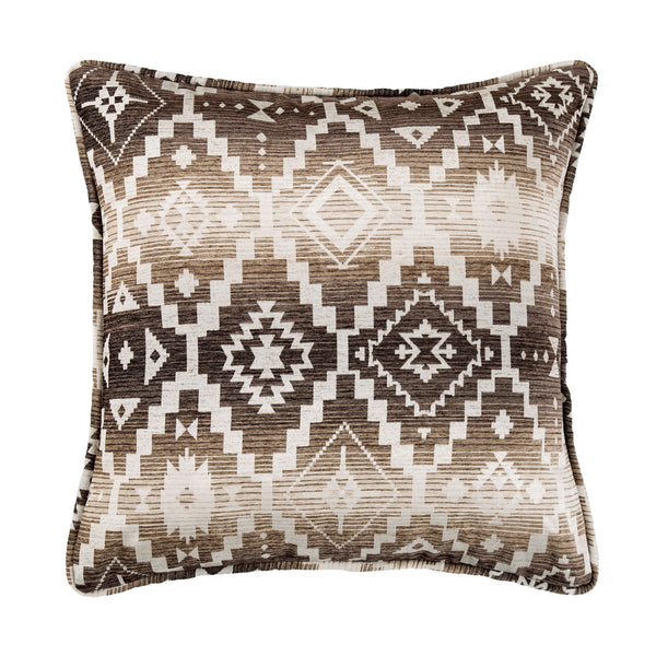 Hiend Accents Chalet Aztec Euro Sham - Embrace Rustic Charm And Cozy Comfort For Your Modern Bedding Retreat White,Brown 100% Polyester Lg1779e1