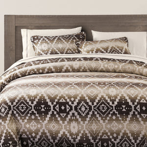 Hiend Accents Chalet Aztec Duvet Cover Set – Luxurious 3-piece Bedding With Geometric Patterns For Modern Decor White,Brown Duvet Cover ,Face, 100% Polyester,Back, 100% Cotton. Pillow Sham ,100% Polyester. Lg1779ds-sk-oc