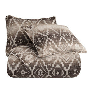 Hiend Accents Chalet Aztec Duvet Cover Set – Luxurious 3-piece Bedding With Geometric Patterns For Modern Decor White,Brown Duvet Cover ,Face, 100% Polyester,Back, 100% Cotton. Pillow Sham ,100% Polyester. Lg1779ds-sk-oc