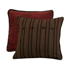 Hiend Accents Wilderness Ridge Reversible Euro Sham - Cozy, Luxurious Textures For Rustic Bedroom Decor Upgrade Brown,Red 100% Polyester Lg1849es