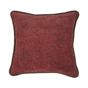 Hiend Accents Wilderness Ridge Chenille Throw Pillow - Luxurious Geometric Design For Rustic Home Decor Enhancement Red Shell, 100% Polyester,Fill, 100% Polyester Lg1849p1