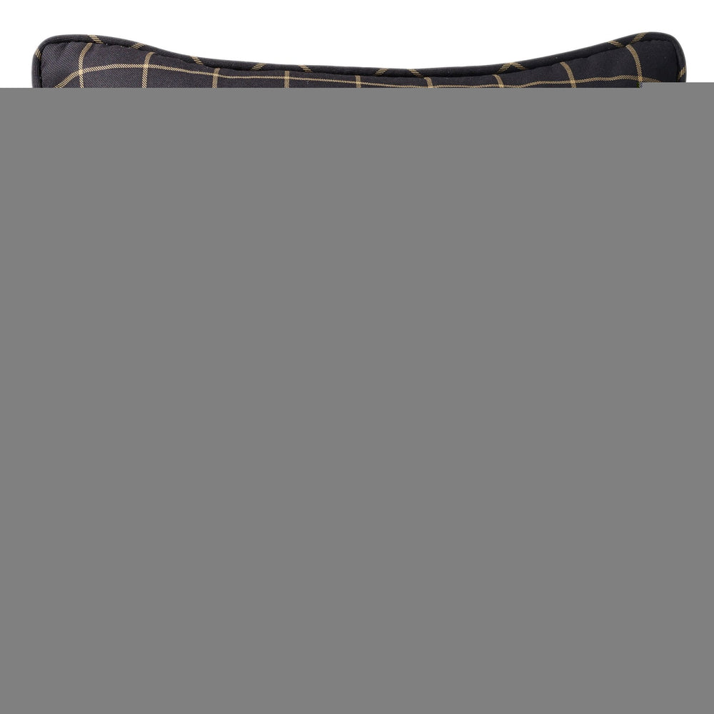 Hiend Accents Ashbury Woven Tweed Euro Sham - Luxurious Windowpane Design For Elegant Bedroom Decor And Comfort Black 65% Polyester,35% Cotton Lg1890es