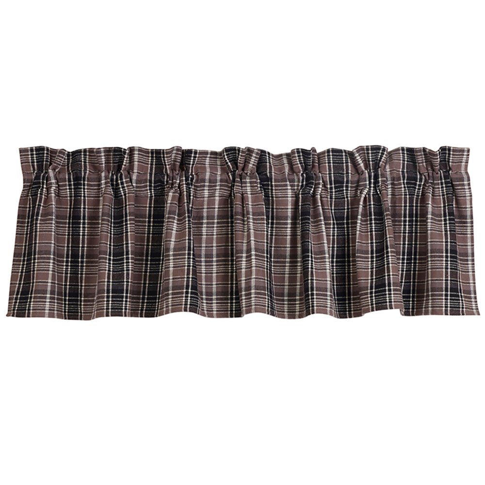 Hiend Accents Plaid Valance - Enchanting Window Treatment For Modern Rustic Charm And Cozy Lodge Style Decor Gray 100% Cotton Lg1895vl