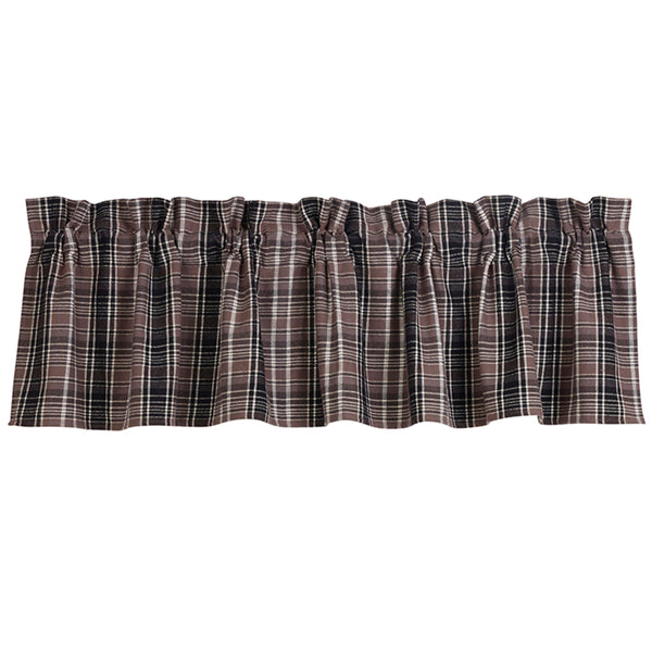 Hiend Accents Plaid Valance - Enchanting Window Treatment For Modern Rustic Charm And Cozy Lodge Style Decor Gray 100% Cotton Lg1895vl