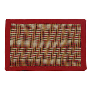 Hiend Accents Bayfield Placemat Set - Elegant Houndstooth Design In Rich Tones For Sophisticated Dining Decor Multi 100% Polyester Lg1905pm