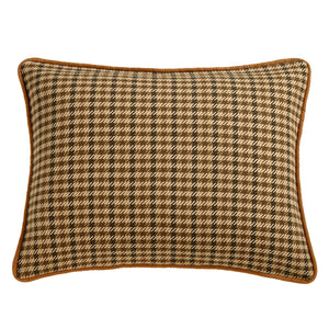 Hiend Accents Clifton Pillow Sham Set - Elevate Your Bedroom With Timeless Houndstooth Elegance And Comfort Brown Face, 100% Cotton,Back, 100% Polyester Lg1910ps-ks-oc