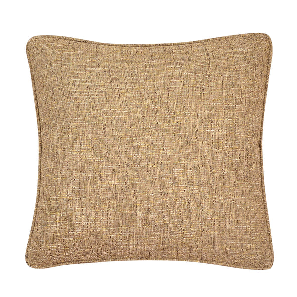 Hiend Accents Tweed Euro Sham - Elegant Gold And Brown Pillow For Chic Home Decor, Classic Style And Quality Craftsmanship Tan 100% Polyester Lg2019e2