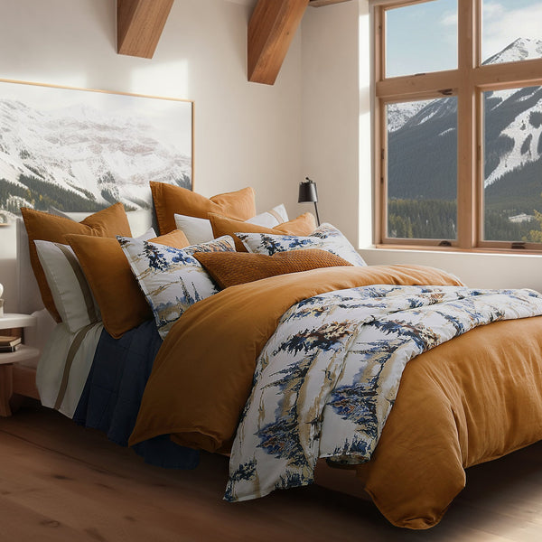 Hiend Accents Acadia Reversible Comforter Set - Transform Your Bedroom With Nature-inspired Elegance And Comfort Copper Face And Back, 100% Cotton,Fill, 100% Polyester Lg2315-tw-cp