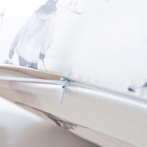 Hiend Accents Ski Life Lyocell Euro Sham - Luxurious Softness With Stunning Ski Print For Cozy Lodge Bedroom Decor Gray 100% Lyocell Lg2338es-os-gy