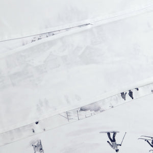 Hiend Accents Ski Life Lyocell Duvet Cover Set - Transform Your Bedroom With Elegant Ski-themed Comfort And Style Gray Duvet Cover ,Face And Back, 100% Lyocell. Pillow Sham ,100% Lyocell. Lg2338ds-sk-gy