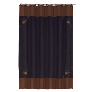 Hiend Accents Embroidered Pine Cone Shower Curtain - Rustic Charm For Nature-inspired Bathroom Decor And Style   Lg3100sc