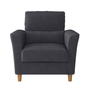 CorLiving Georgia Dark Grey Upholstered Accent Chair Dark Grey LGA-201-C
