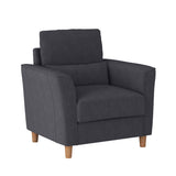 CorLiving Georgia Dark Grey Upholstered Accent Chair Dark Grey LGA-201-C