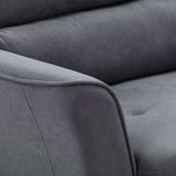 CorLiving Georgia Dark Grey Upholstered Accent Chair And A Half Dark Grey LGA-201-D