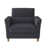 Georgia Dark Grey Upholstered Accent Chair And A Half