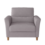 Georgia Light Grey Upholstered Accent Chair And A Half