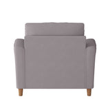 CorLiving Georgia Light Grey Upholstered Accent Chair And A Half Light Grey LGA-202-D