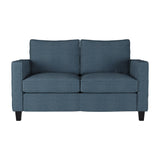 CorLiving Georgia Fabric Loveseat Sofa Blue LGA-301-L