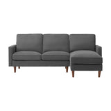 CorLiving Lena Reversible Sectional Sofa Grey LGA-366-R