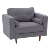 CorLiving Mulberry Fabric Upholstered Modern Accent Chair, Grey Grey LGA-401-C