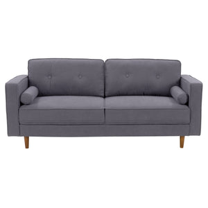 CorLiving Mulberry Fabric Upholstered Modern Sofa, Grey Grey LGA-401-S