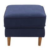 CorLiving Mulberry Fabric Upholstered Modern Ottoman, Navy Blue Navy Blue LGA-402-O