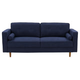 Mulberry Fabric Upholstered Modern Sofa, Navy Blue