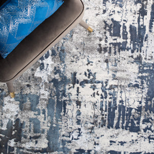 Safavieh Lagoon 182 Power Loomed Contemporary Rug Grey / Blue LGN182G-4