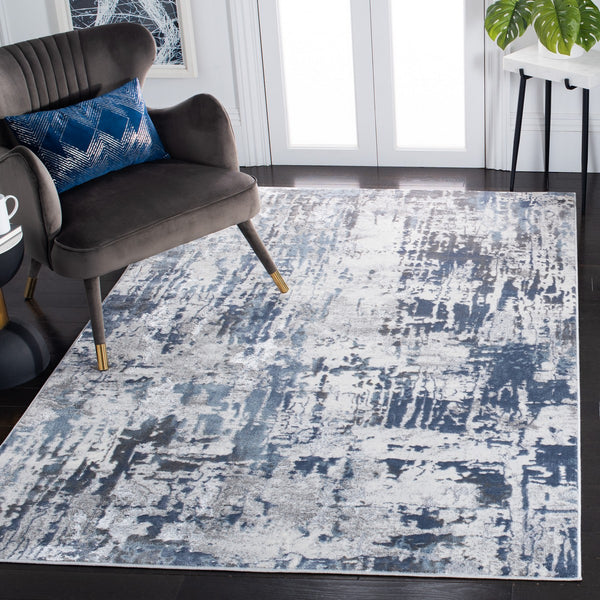 Safavieh Lagoon 182 Power Loomed Contemporary Rug Grey / Blue LGN182G-4