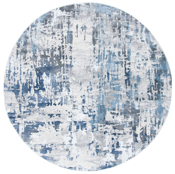 Safavieh Lagoon 182 Power Loomed Contemporary Rug Grey / Blue LGN182G-4