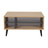 CorLiving Rectangle Coffee Table with Storage Light Wood LHW-600-C