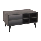 CorLiving Rectangle Coffee Table with Storage Dark Grey LHW-601-C