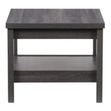 CorLiving Hollywood Dark Grey Side Table with Shelf Dark Grey LHW-710-E