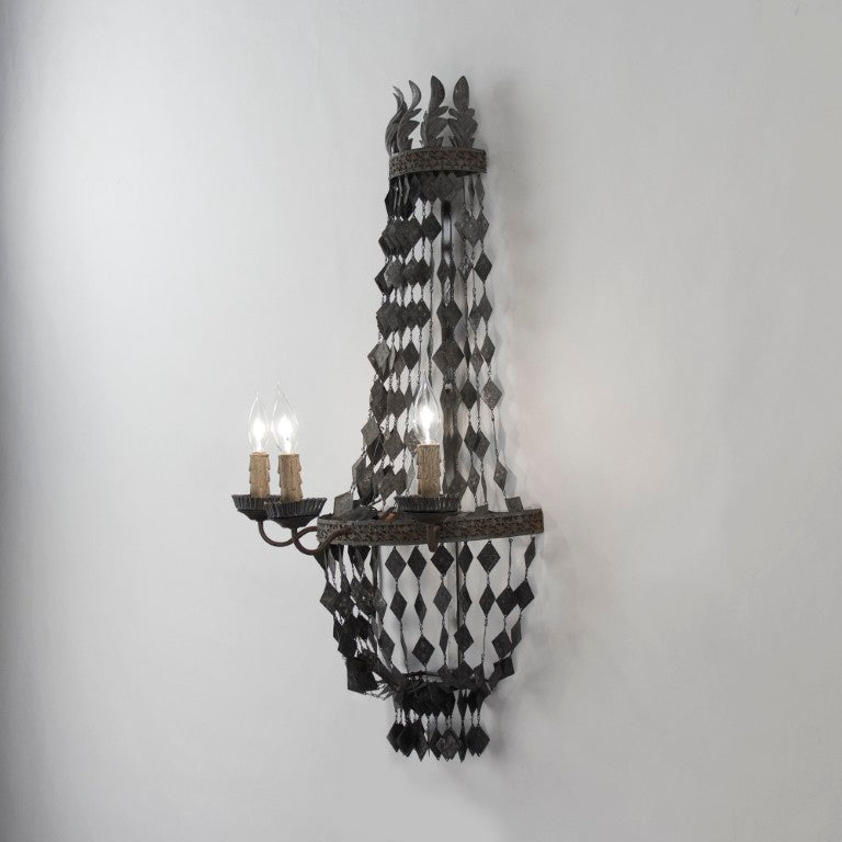 Zentique Nicia Solid Iron Wall Sconce, 34" Tall Elegant Ambient Lighting for Hallways, Entryways, Bedsides LI-05-121