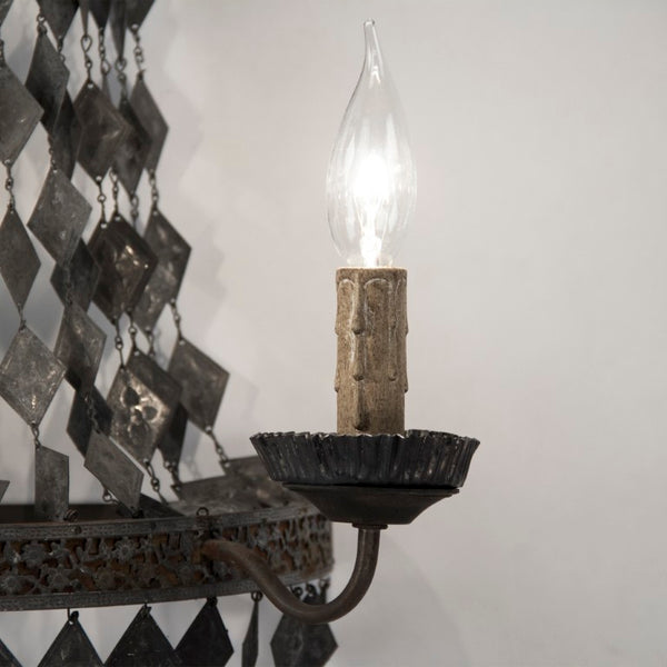 Zentique Nicia Solid Iron Wall Sconce, 34" Tall Elegant Ambient Lighting for Hallways, Entryways, Bedsides LI-05-121