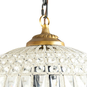 Zentique Dawn Crystal Pendant Light with Polished Copper Finish — Sparkling Faceted Design for Dining Glow W12.5 x H14 x D12.5 LI-05-23M